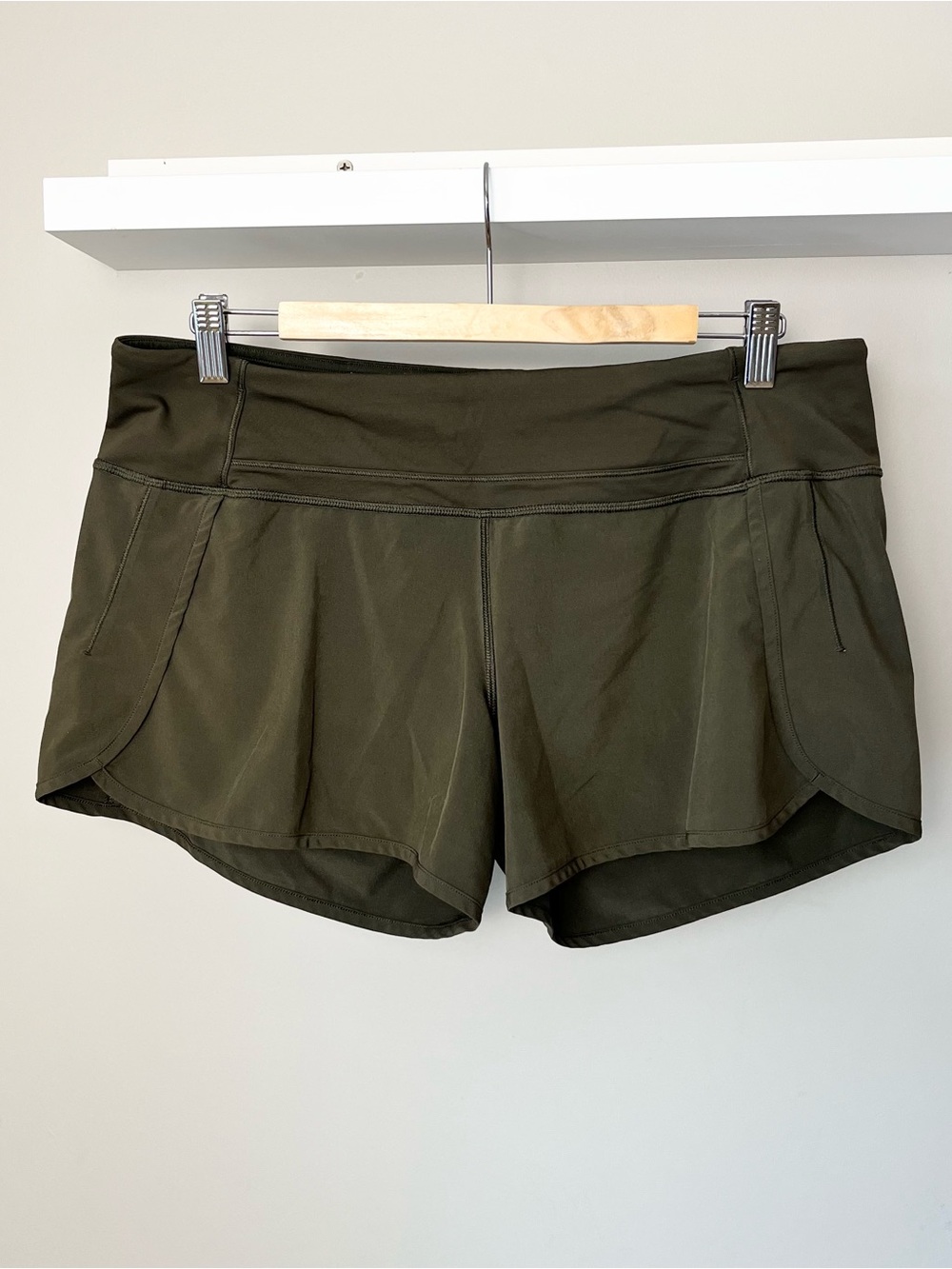 Lululemon Run Times Shorts Military Green